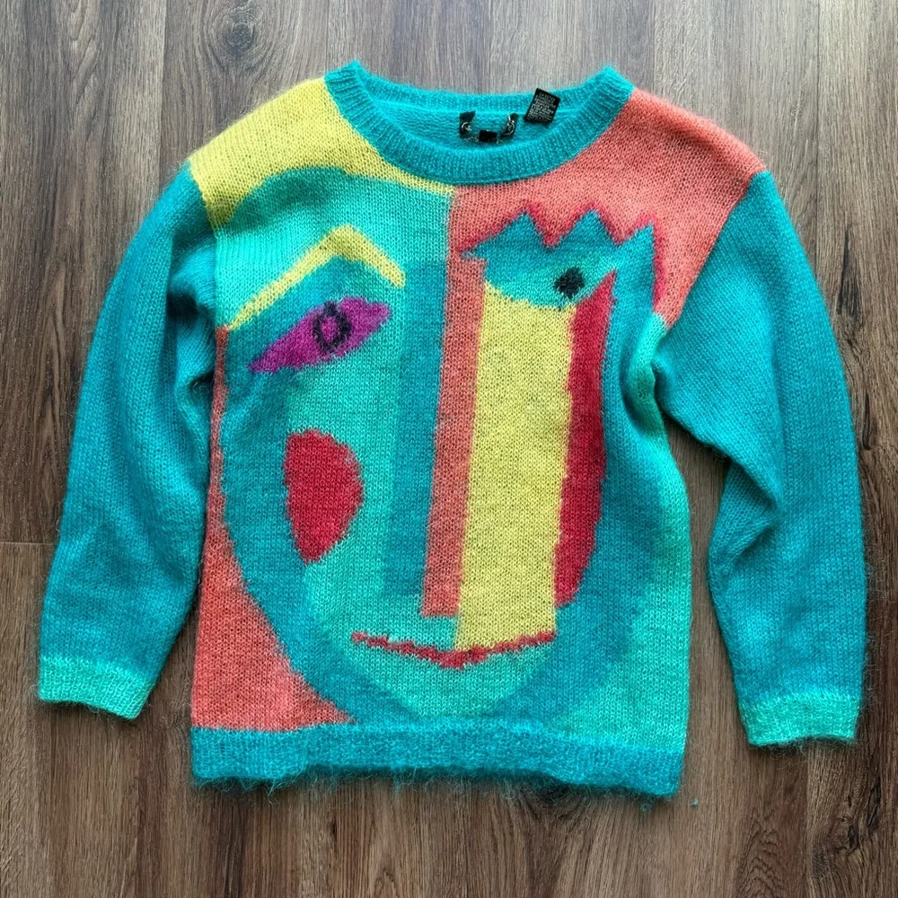 Jeanne Pierre 80s Picasso Mohair Blend Sweater Women's P